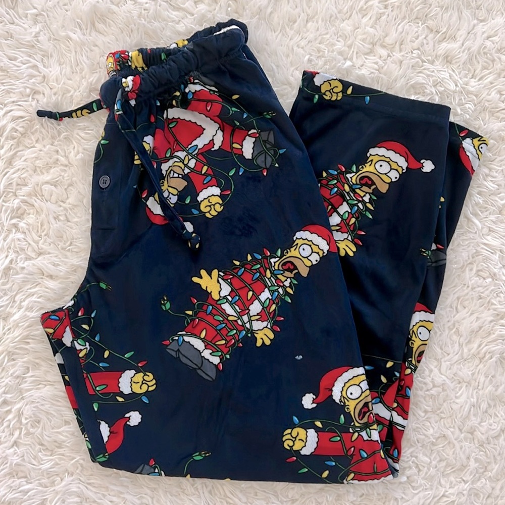 Simpsons Christmas Pajama Pants - Picture 1 of 10